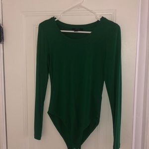 Emerald green long sleeve bodysuit